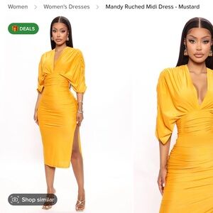 Fashionova PINK fuscia ruched dress